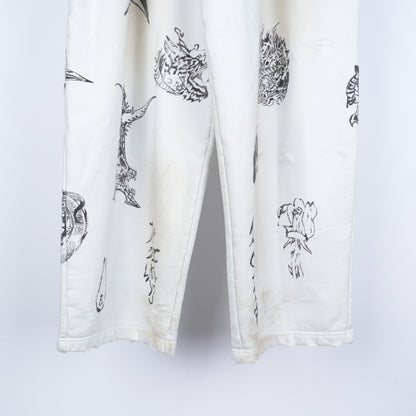 BALENCIAGA WHITE TATTOO SWEATPANTS