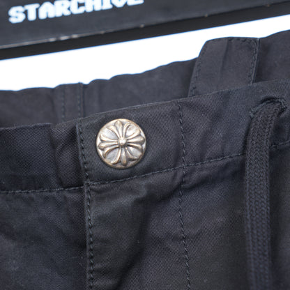 CHROME HEARTS BLACK PARACHUTE PANTS