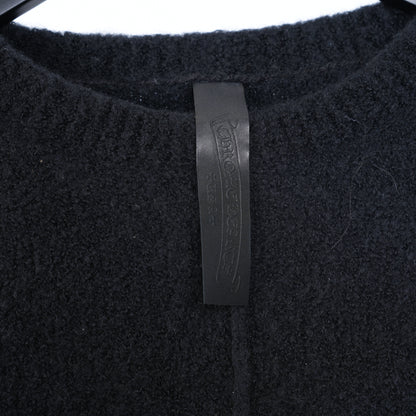 CHROME HEARTS CASHMERE SWEATER WITH LEAPOARD CROSS PATCH