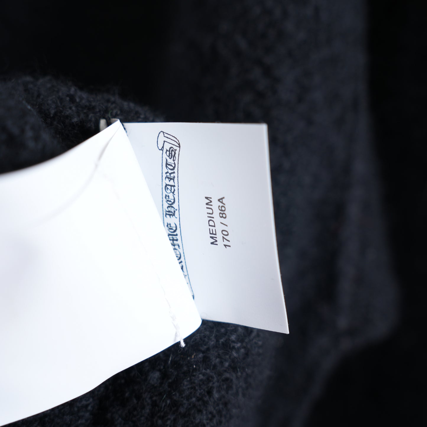 CHROME HEARTS CASHMERE SWEATER WITH LEAPOARD CROSS PATCH