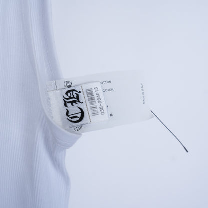 CHROME HEARTS WHITE SEQUIN PATCH TANK TOP ART BASEL