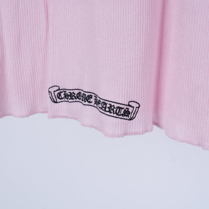 CHROME HEARTS PINK DEADLY DOLL TANK-TOP DRESS