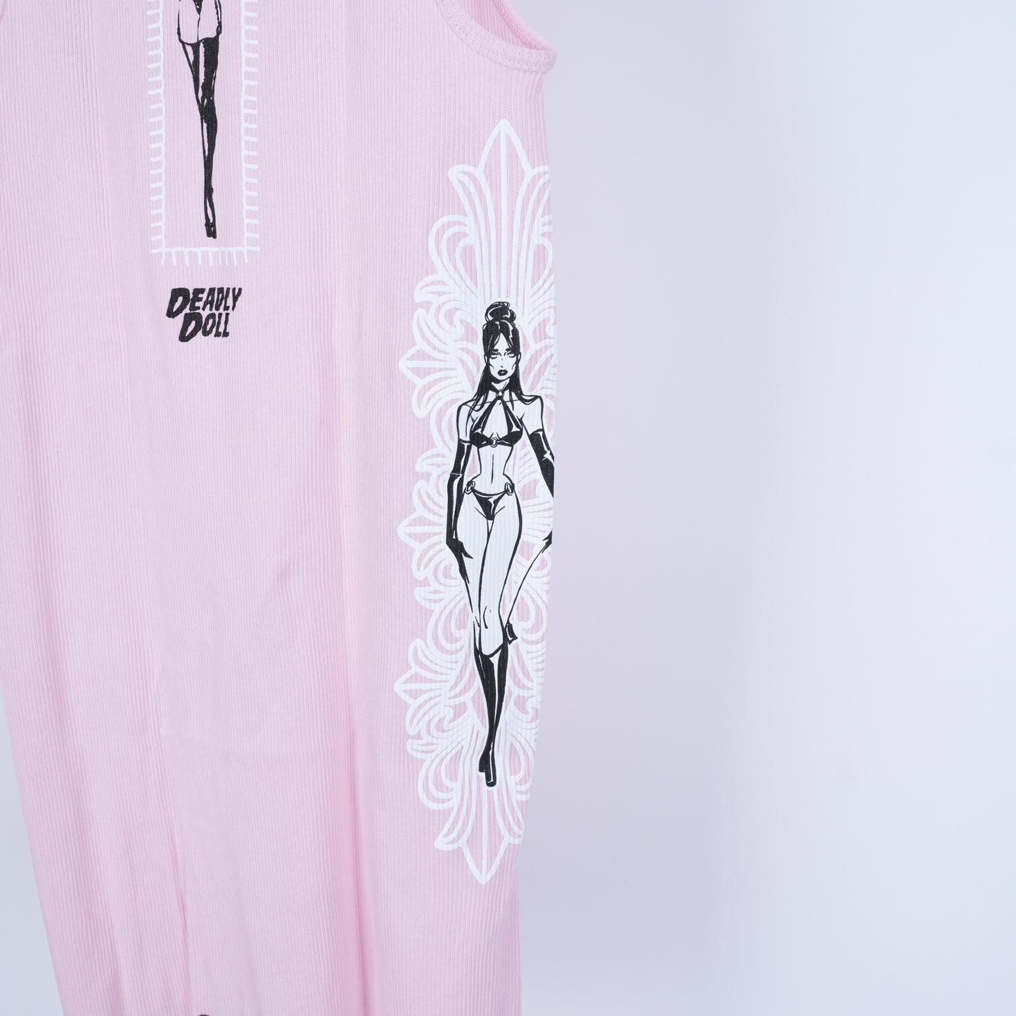 CHROME HEARTS PINK DEADLY DOLL TANK-TOP DRESS