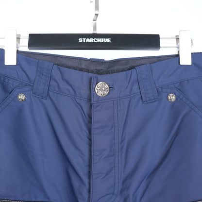 CHROME HEARTS NYLON LEATHER DOUBLE KNEE PANTS