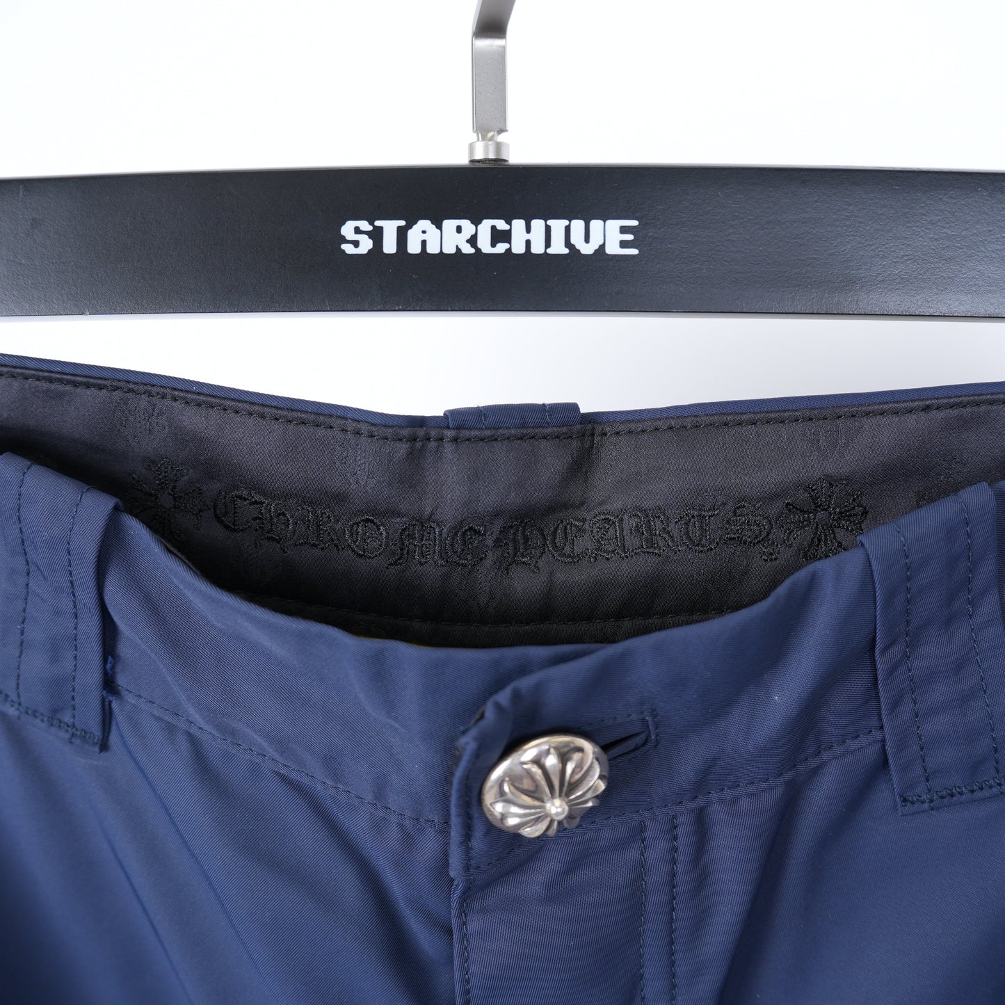 CHROME HEARTS NYLON LEATHER DOUBLE KNEE PANTS