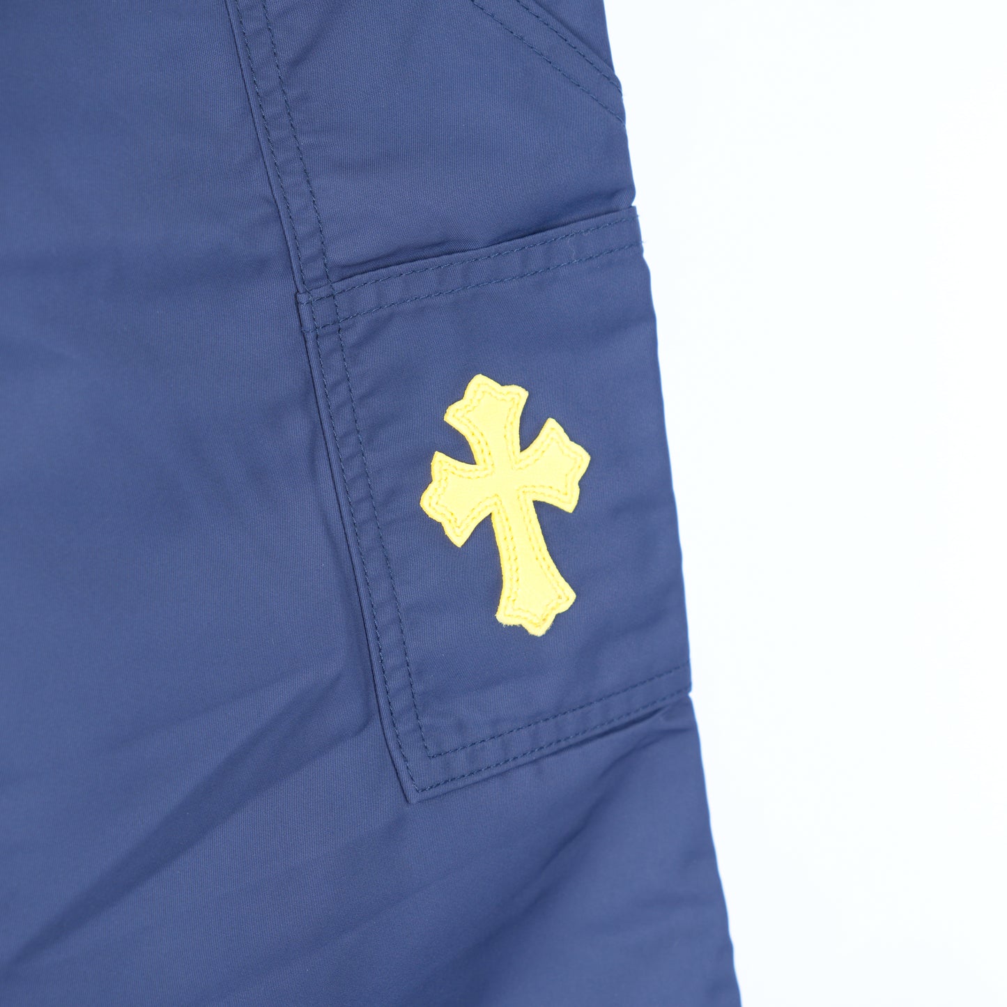 CHROME HEARTS NYLON LEATHER DOUBLE KNEE PANTS