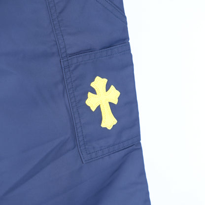 CHROME HEARTS NYLON LEATHER DOUBLE KNEE PANTS