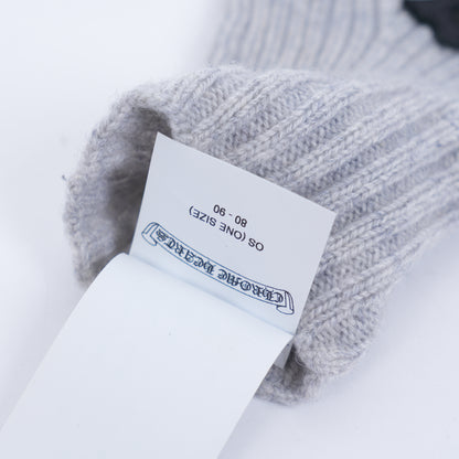 CHROME HEARTS GREY CROSS GLOVES