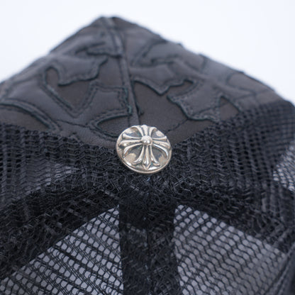 CHROME HEARTS BLACK ON BLACK CEMETERY CROSS HAT