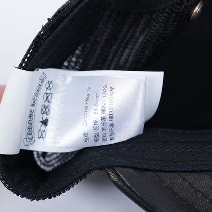 CHROME HEARTS BLACK ON BLACK CEMETERY CROSS HAT