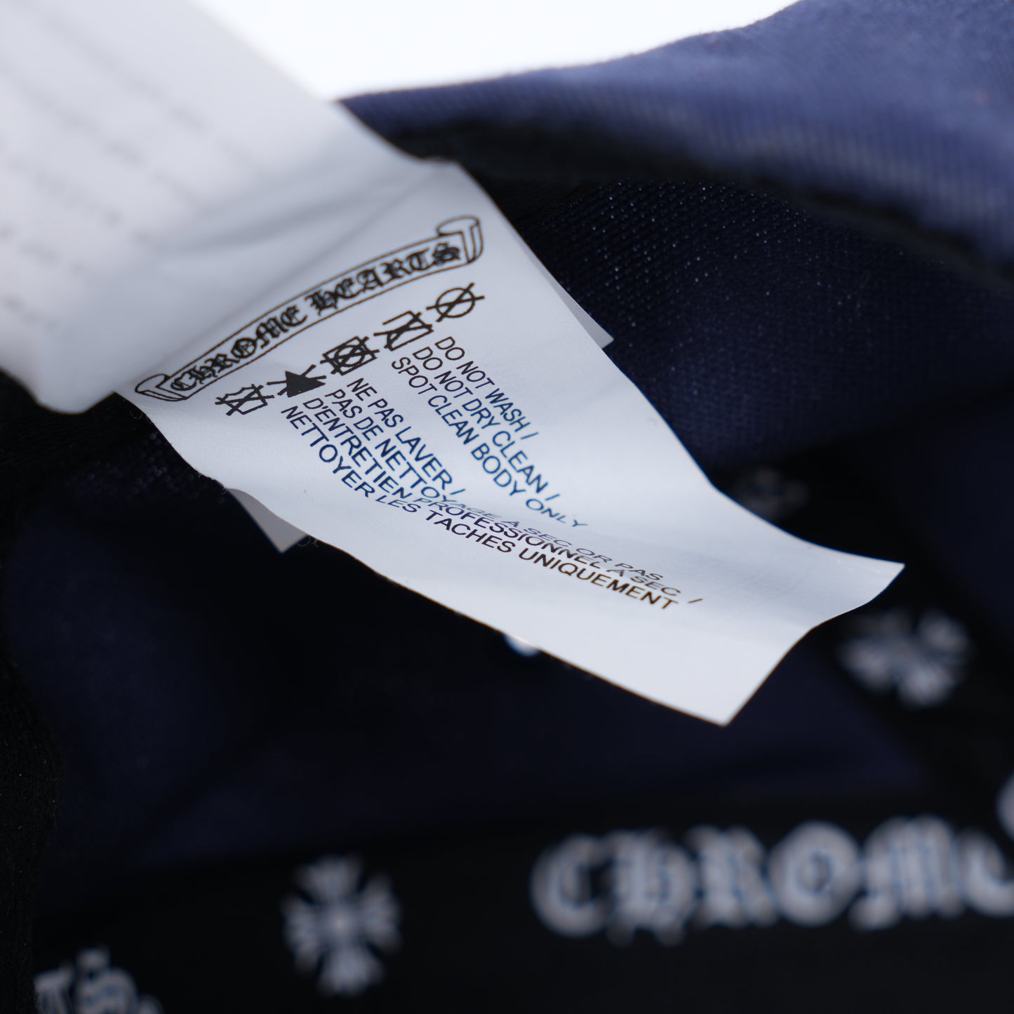 CHROME HEARTS NAVY LOGO HAT