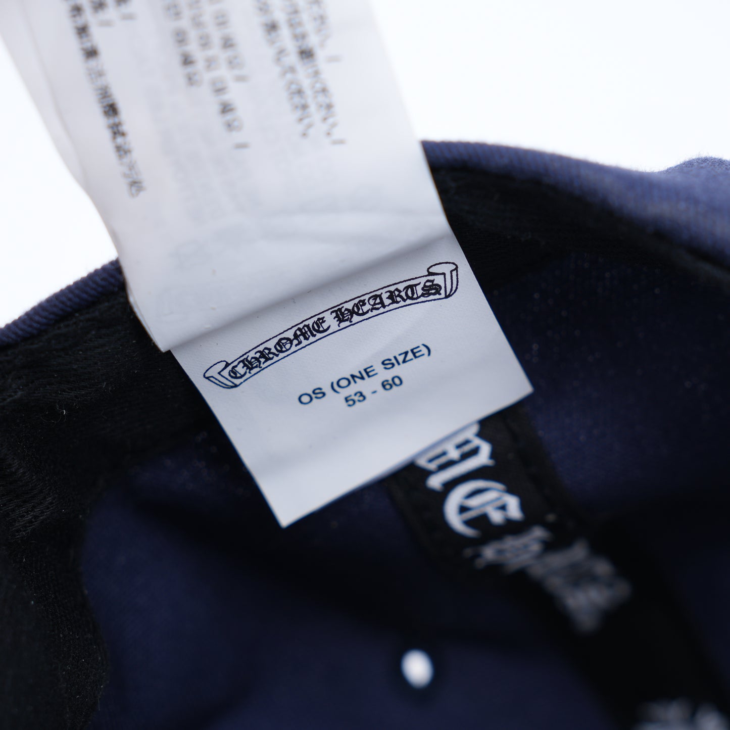 CHROME HEARTS NAVY LOGO HAT