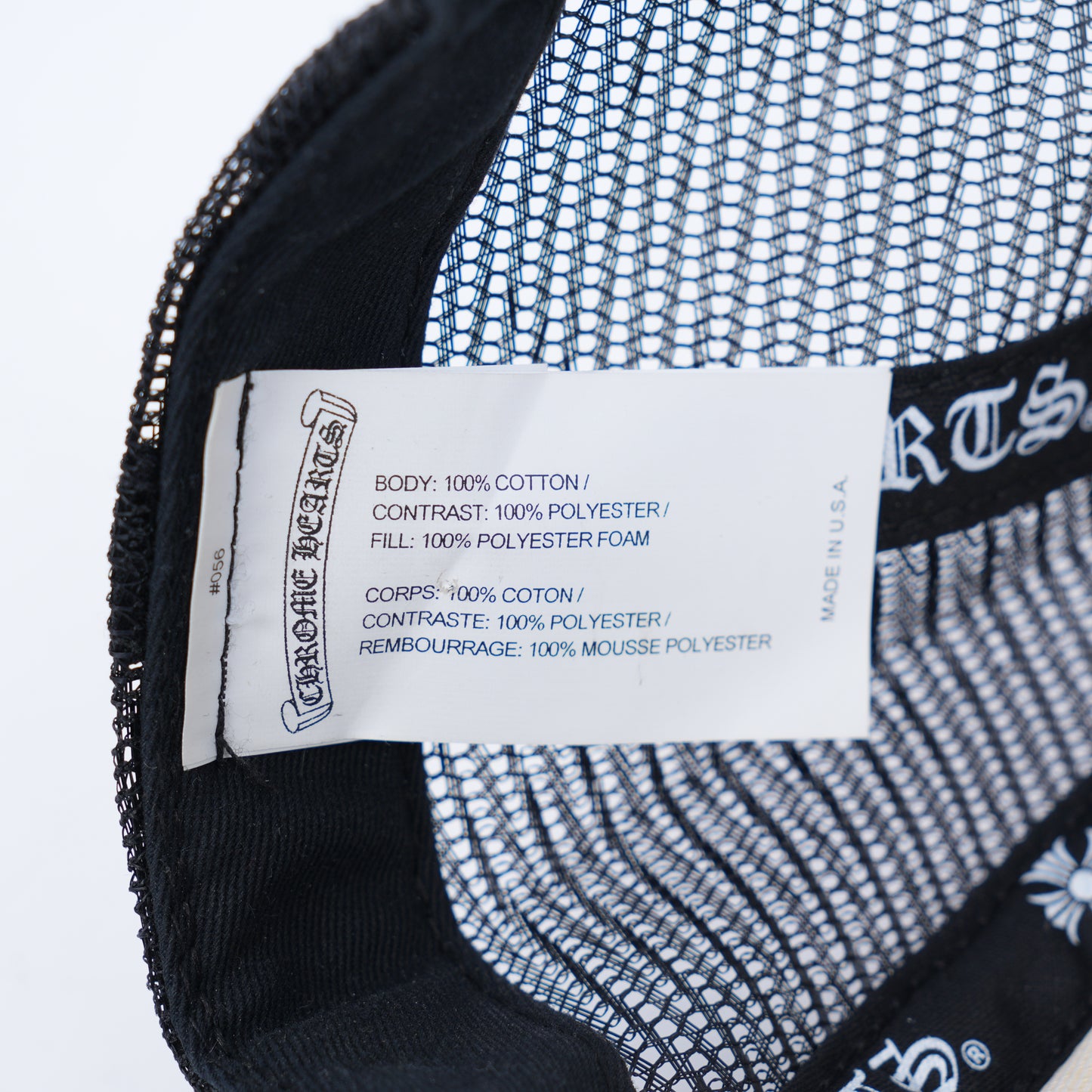 CHROME HEARTS WHITE TRUCKER HAT