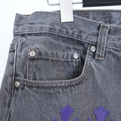 CHROME HEARTS ST BARTH EXCLUSIVE PURPLE CROSS PATCH 501 LEVI