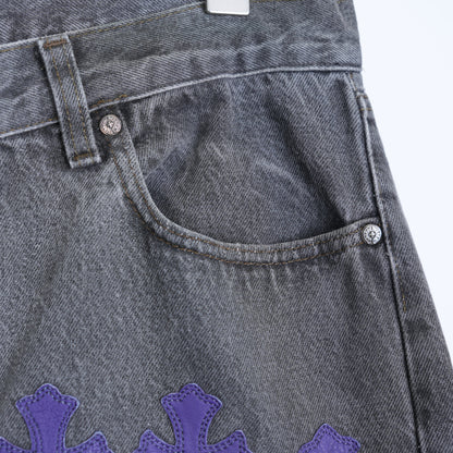 CHROME HEARTS ST BARTH EXCLUSIVE PURPLE CROSS PATCH 501 LEVI