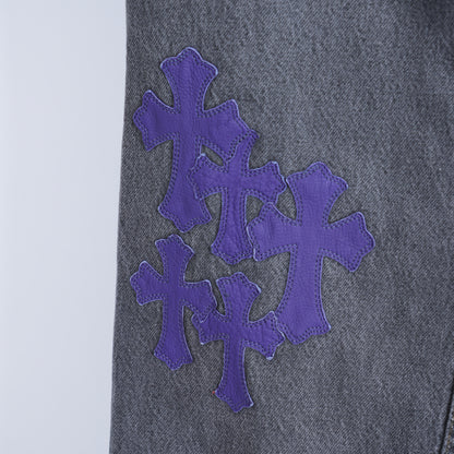 CHROME HEARTS ST BARTH EXCLUSIVE PURPLE CROSS PATCH 501 LEVI