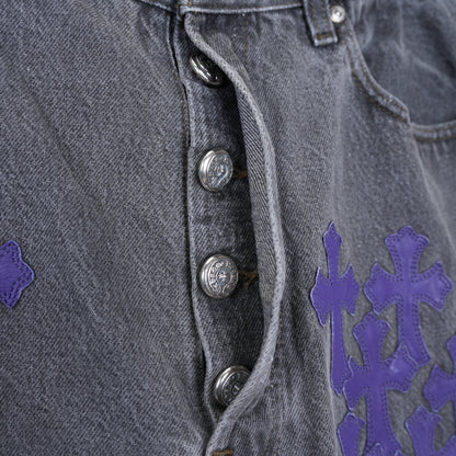 CHROME HEARTS ST BARTH EXCLUSIVE PURPLE CROSS PATCH 501 LEVI