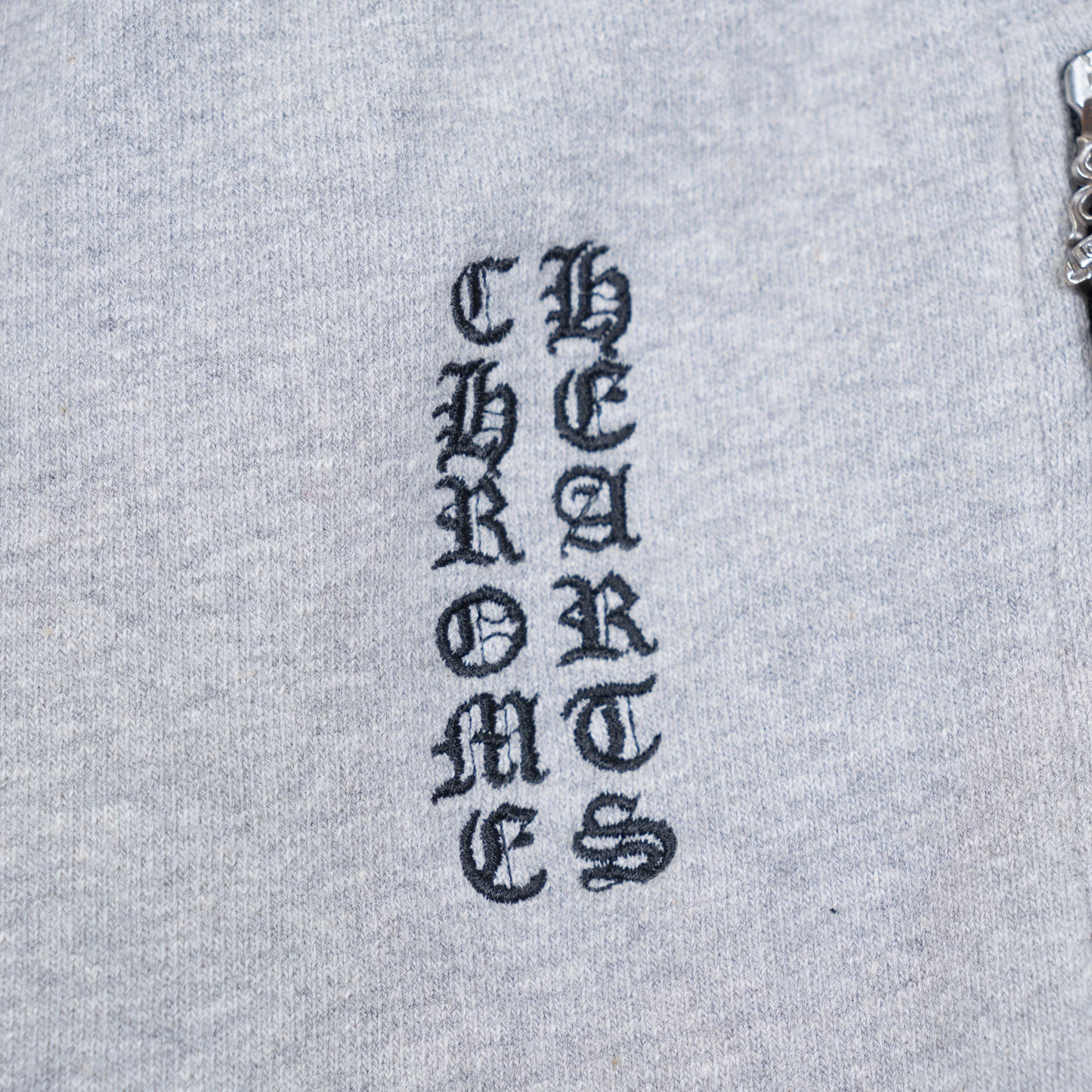 CHROME HEARTS GREY JOGGER PLUS CROSS PATCH SWEATPANTS