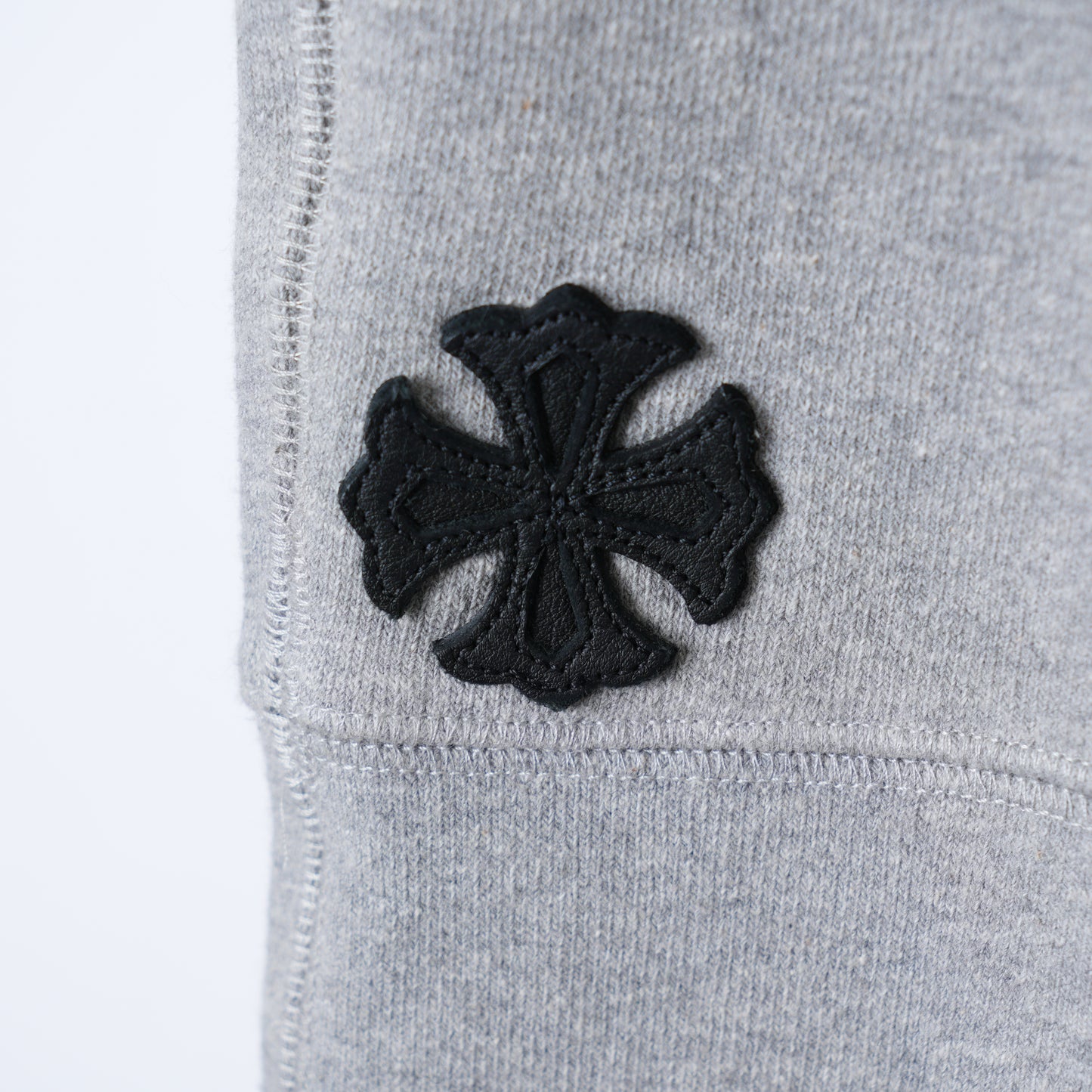 CHROME HEARTS GREY JOGGER PLUS CROSS PATCH SWEATPANTS