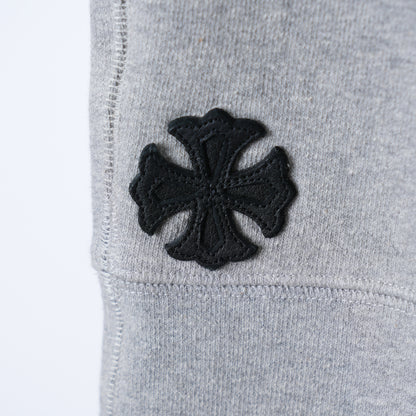 CHROME HEARTS GREY JOGGER PLUS CROSS PATCH SWEATPANTS