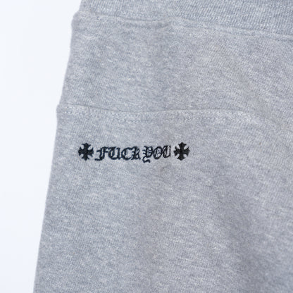 CHROME HEARTS GREY JOGGER PLUS CROSS PATCH SWEATPANTS