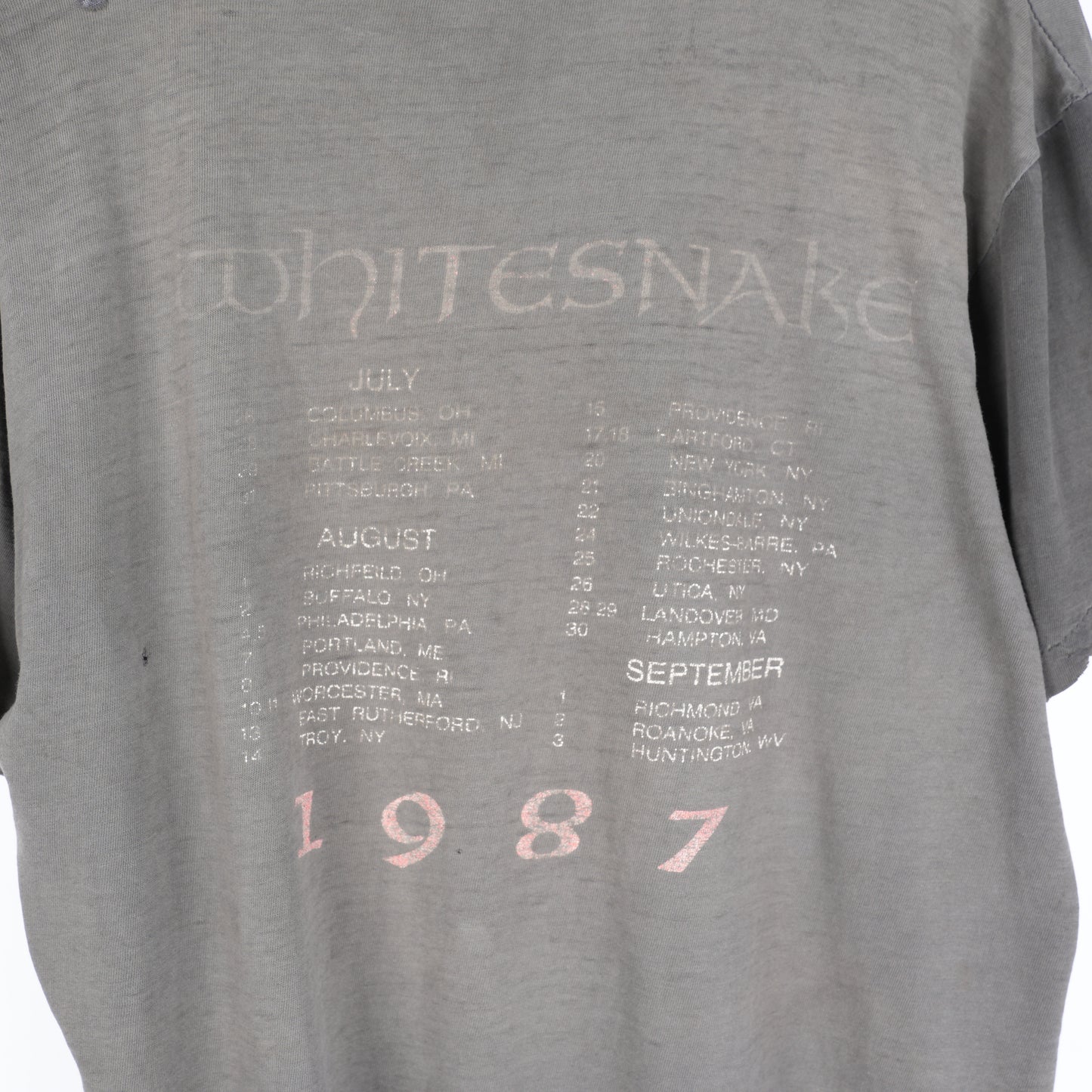 VINTAGE WHITESNAKE DAVID COVERDALE TOUR TEE 1987