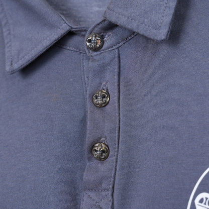 CHROME HEARTS GREY T-BAR POLO SHIRT