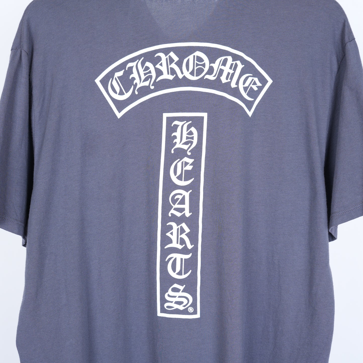 CHROME HEARTS GREY T-BAR POLO SHIRT