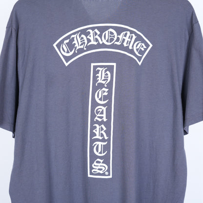 CHROME HEARTS GREY T-BAR POLO SHIRT