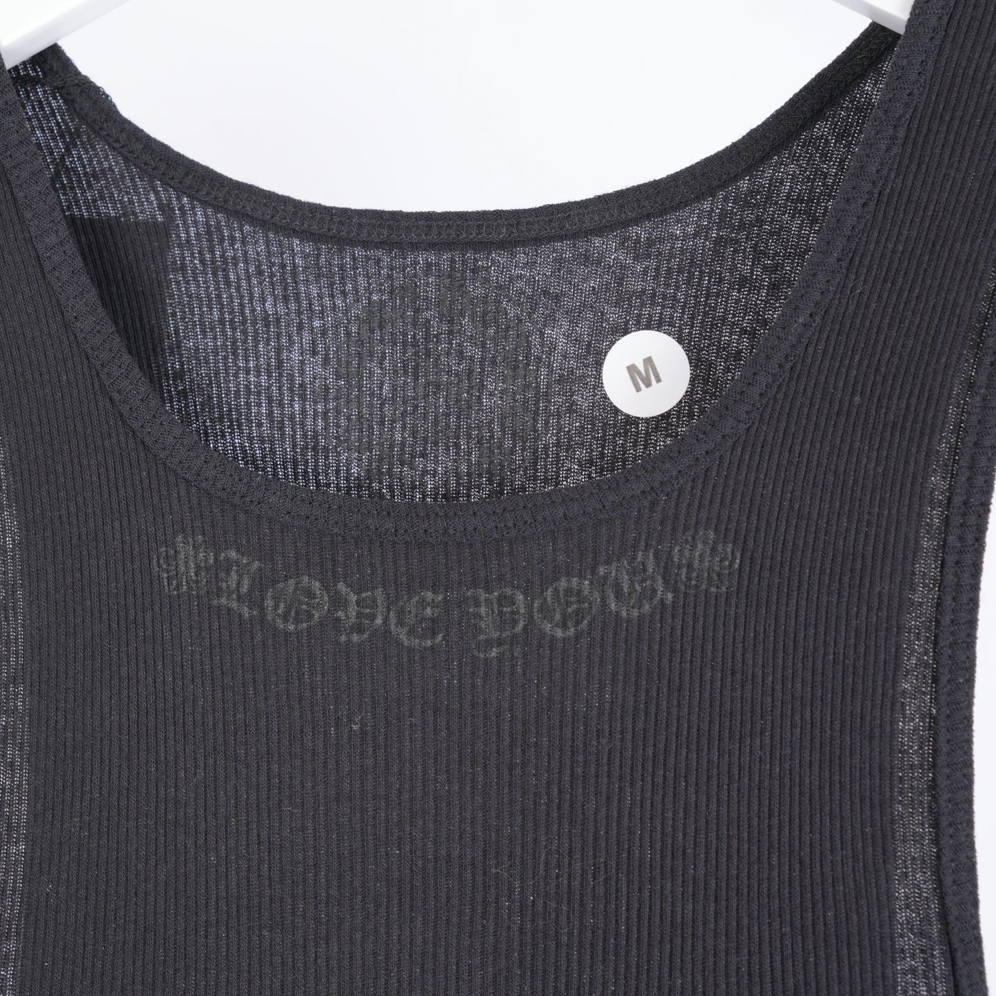 CHROME HEARTS BLACK CANNES LOVE YOU TANK TOP