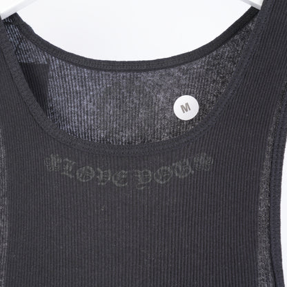 CHROME HEARTS BLACK CANNES LOVE YOU TANK TOP