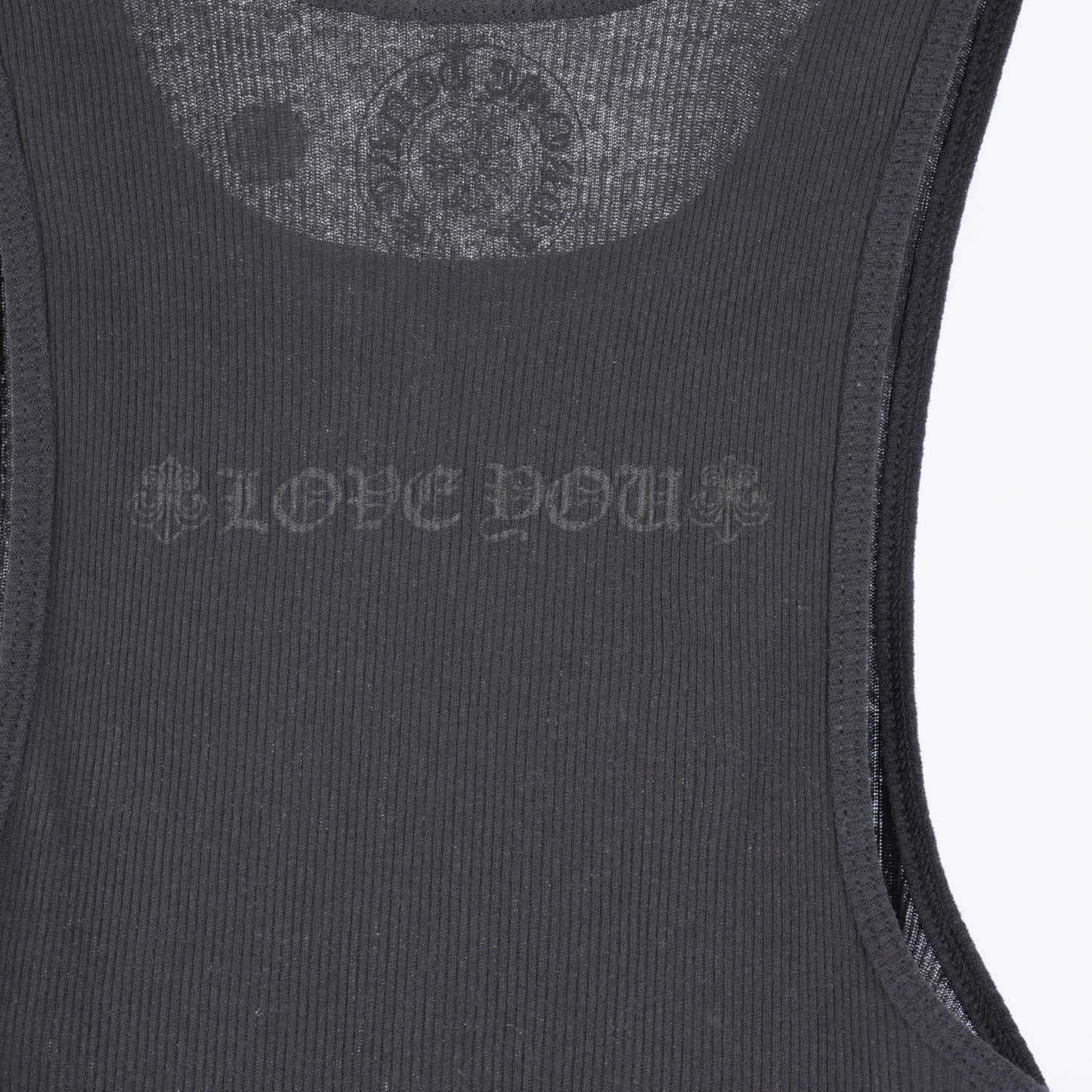 CHROME HEARTS BLACK CANNES LOVE YOU TANK TOP