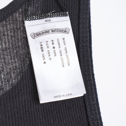 CHROME HEARTS BLACK CANNES LOVE YOU TANK TOP