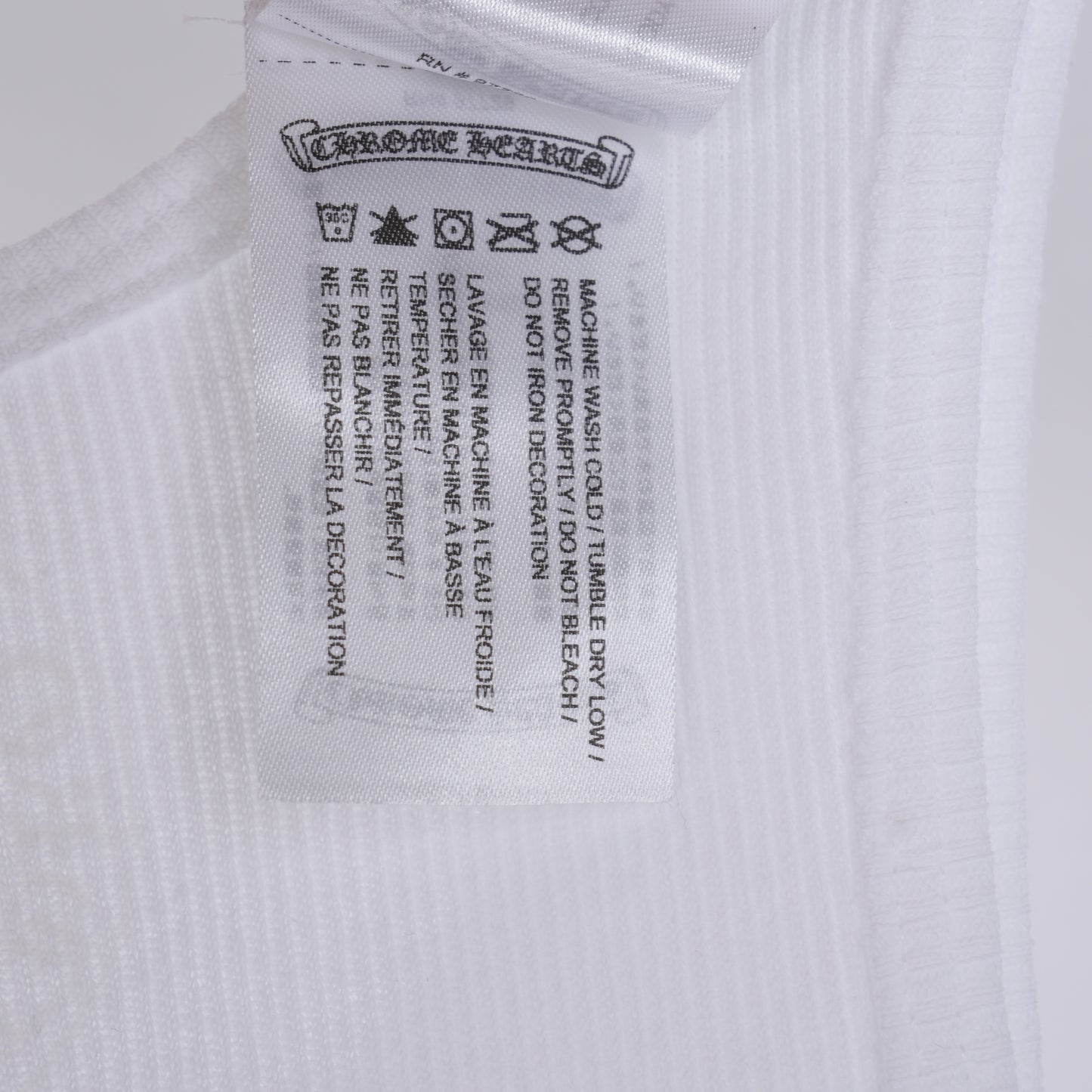 CHROME HEARTS WHITE CANNES LOVE YOU TANK TOP