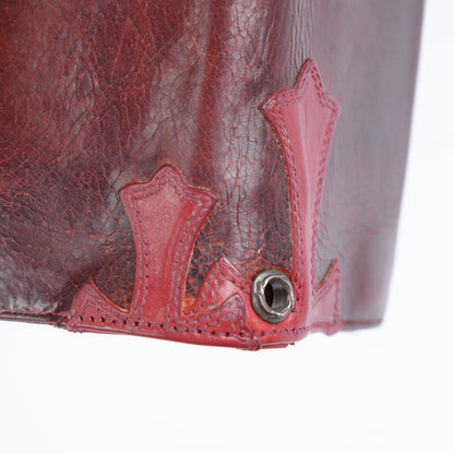 CHROME HEARTS TRIPLE RED BIFOLD HEART LONG WALLET