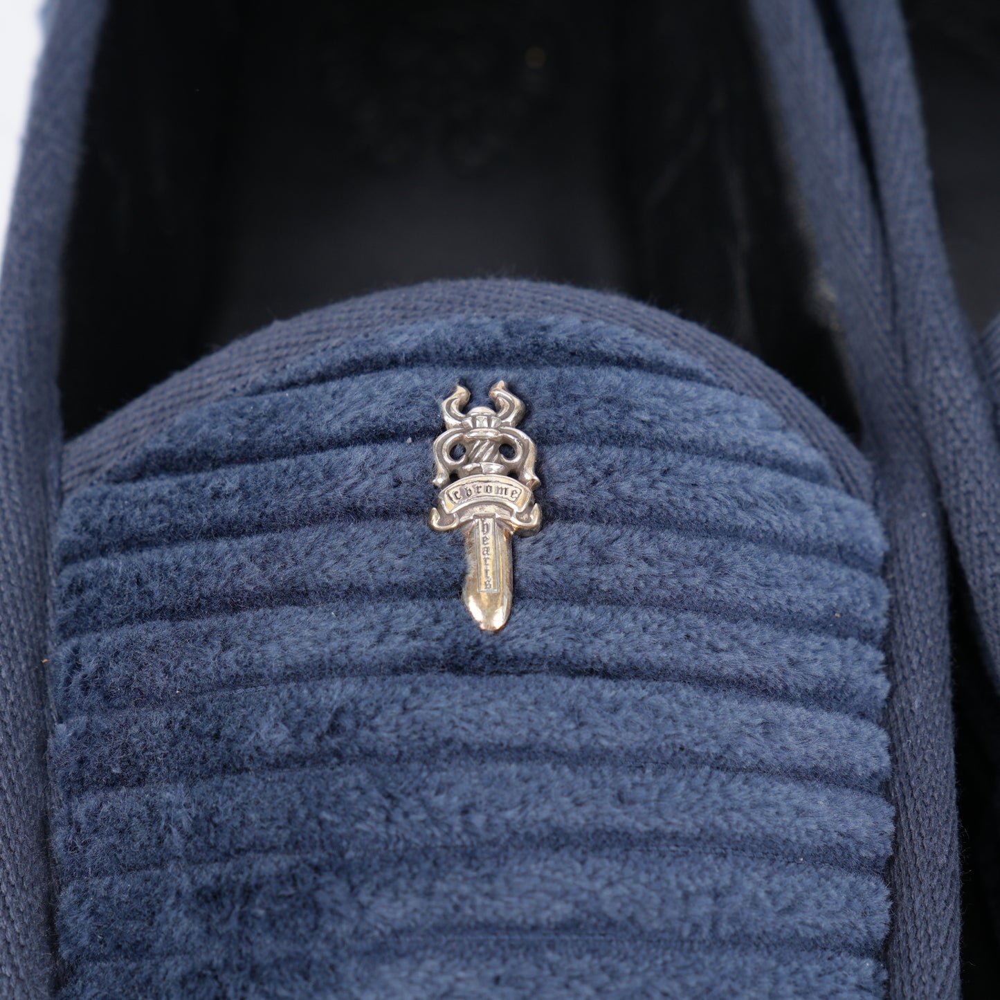 CHROME HEARTS DAGGER LOAFERS NAVY NEW WITH BOX SIZE 44