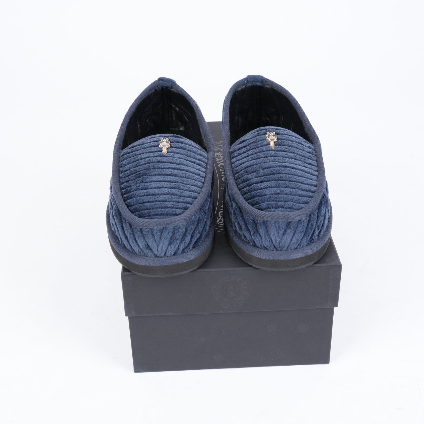 CHROME HEARTS DAGGER LOAFERS NAVY NEW WITH BOX SIZE 44