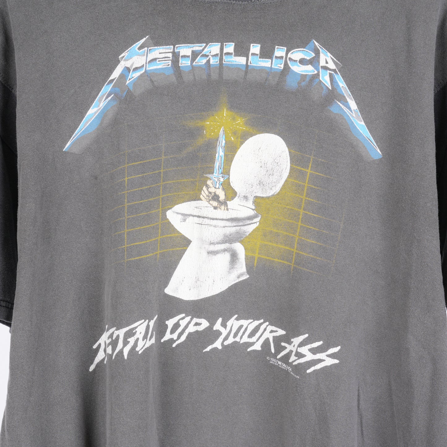 Vintage FADED REPAIRED METALLICA 'METAL UP YOUR ASS' TEE