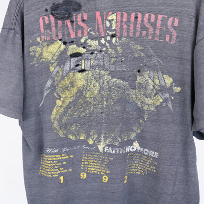 Vintage THRASHED 1992 METALLICA GUNS N ROSES TEE