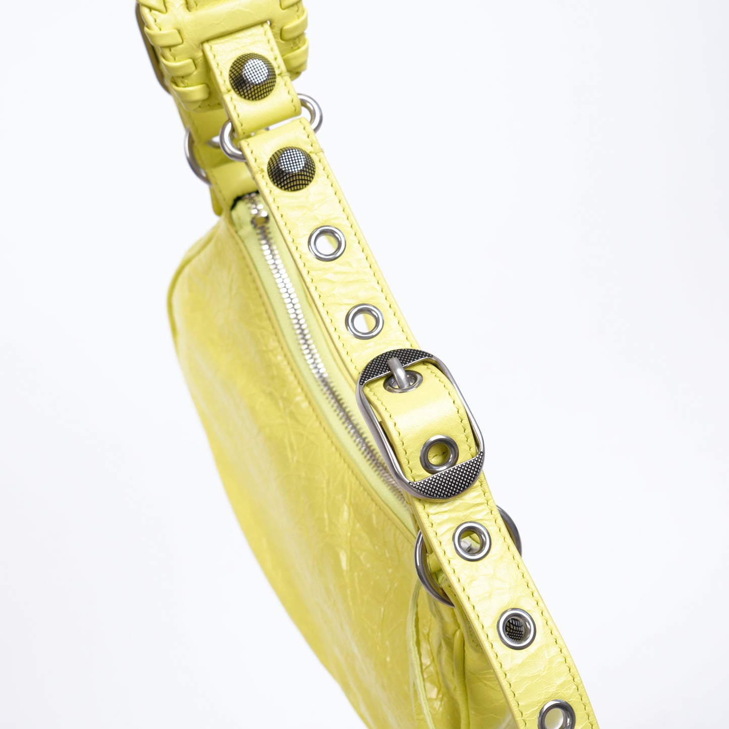 BALENCIAGA LE CAGOLE XS YELLOW SHOULDER BAG