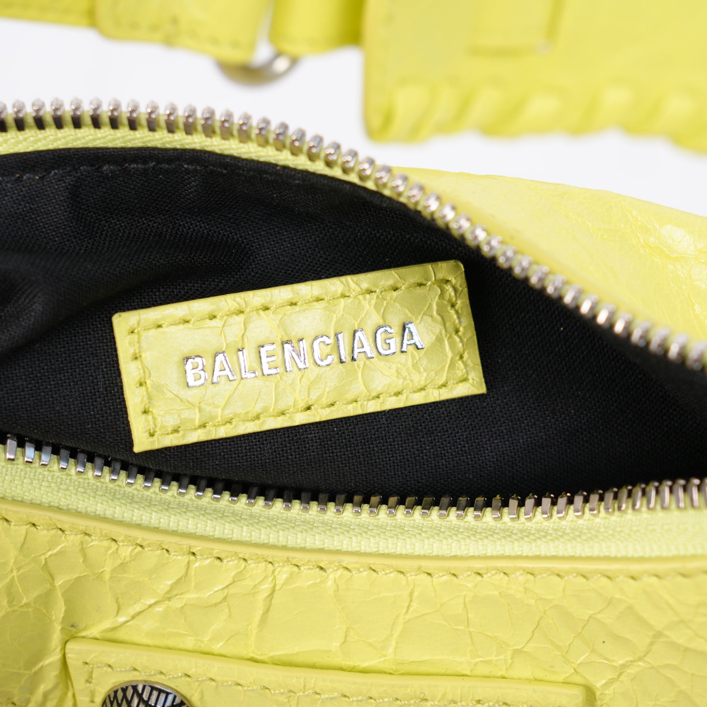 BALENCIAGA LE CAGOLE XS YELLOW SHOULDER BAG
