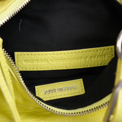 BALENCIAGA LE CAGOLE XS YELLOW SHOULDER BAG
