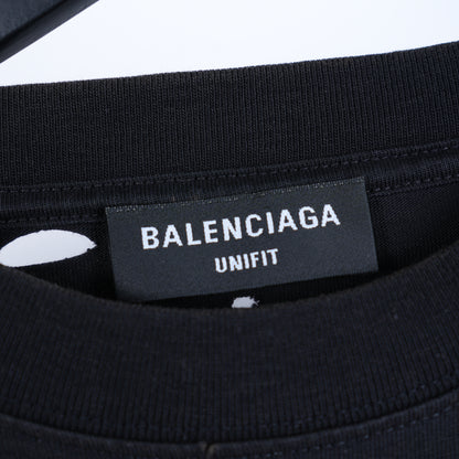 BALENCIAGA BLACK DESTROYED TEE
