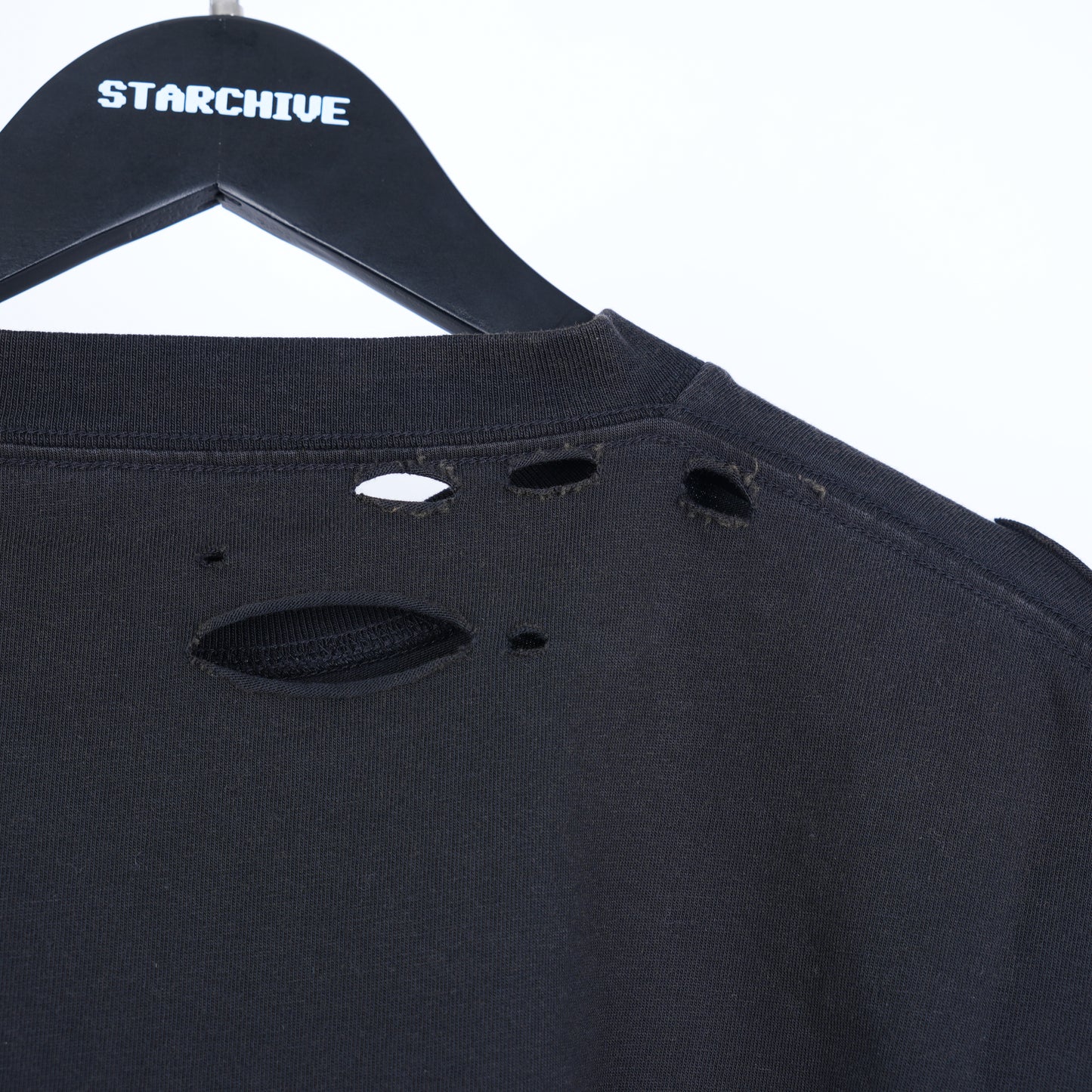 BALENCIAGA BLACK DESTROYED TEE