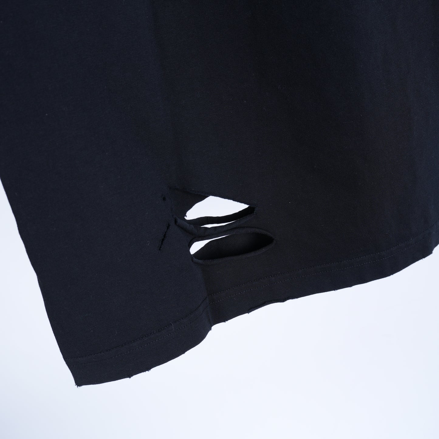 BALENCIAGA BLACK DESTROYED TEE