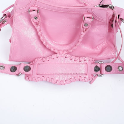 BALENCIAGA PINK CITY HANDBAG