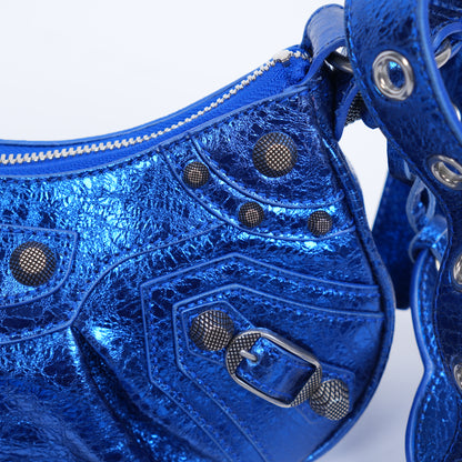 BALENCIAGA LE CAGOLE XS BLUE HANDBAG