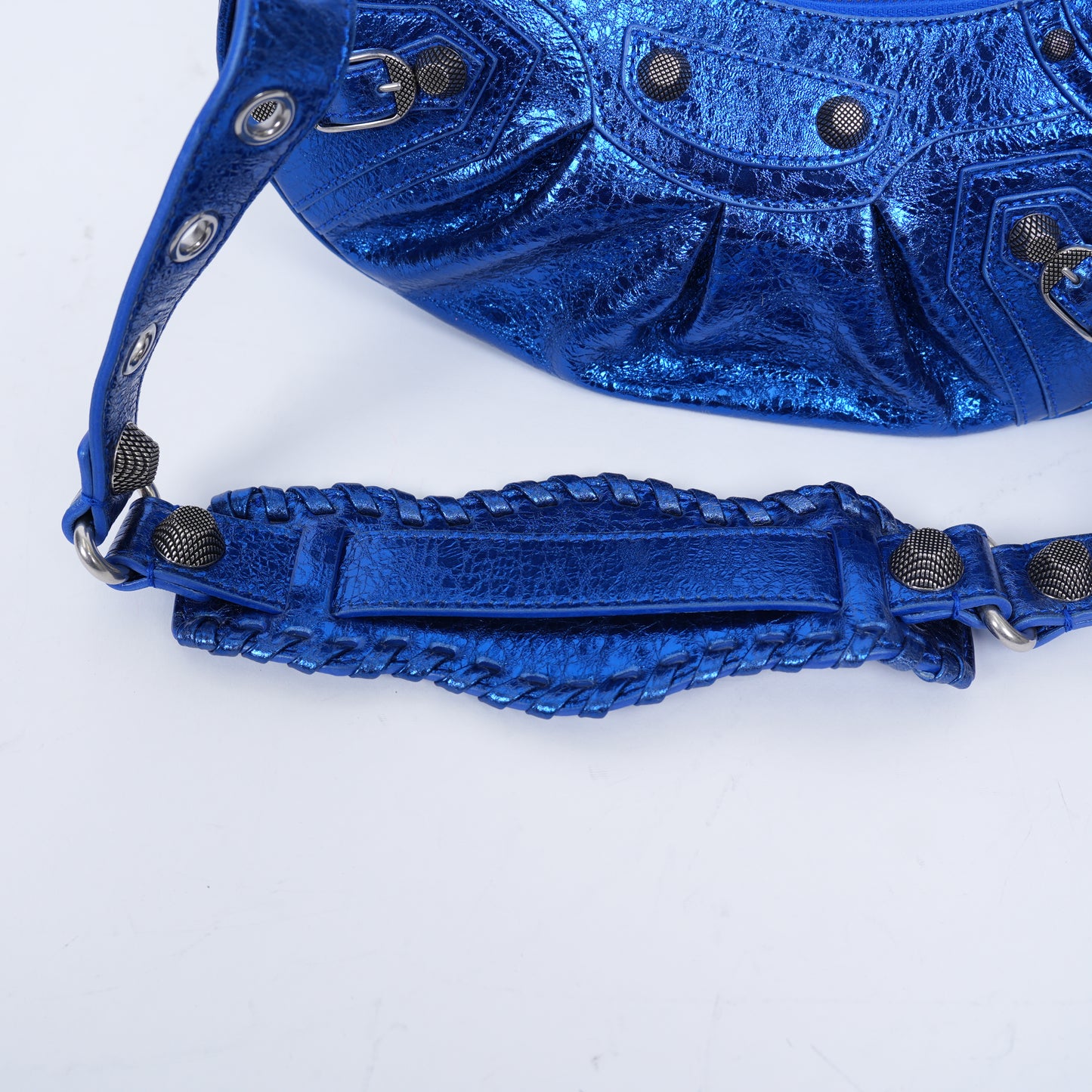 BALENCIAGA LE CAGOLE XS BLUE HANDBAG