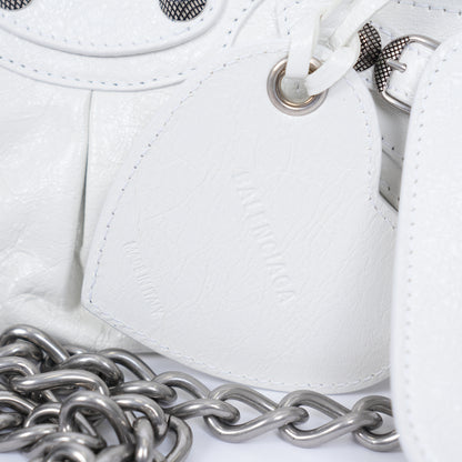 BALENCIAGA LE CAGOLE WHITE HANDBAG