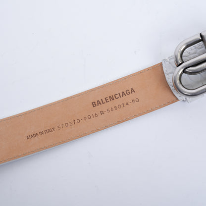 BALENCIAGA BB WHITE CROC BELT